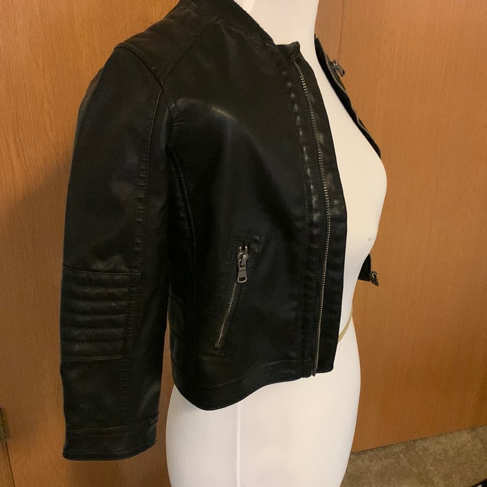 BNWT kids H&M vegan faux leather biker jacket
